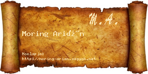 Moring Arián névjegykártya